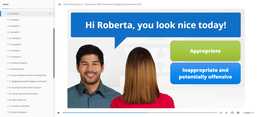 Fair Housing Focus Sexual and Other Protected Category Harassment Online Course