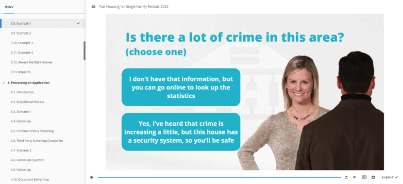 Fair Housing for Single Family Rentals Online Course