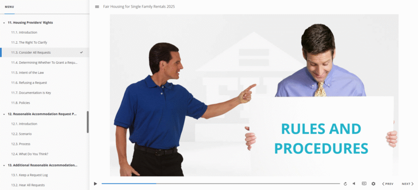 Fair Housing for Single Family Rentals Online Course